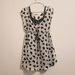 Hot Topic | Bunny Print Dress | Black and White